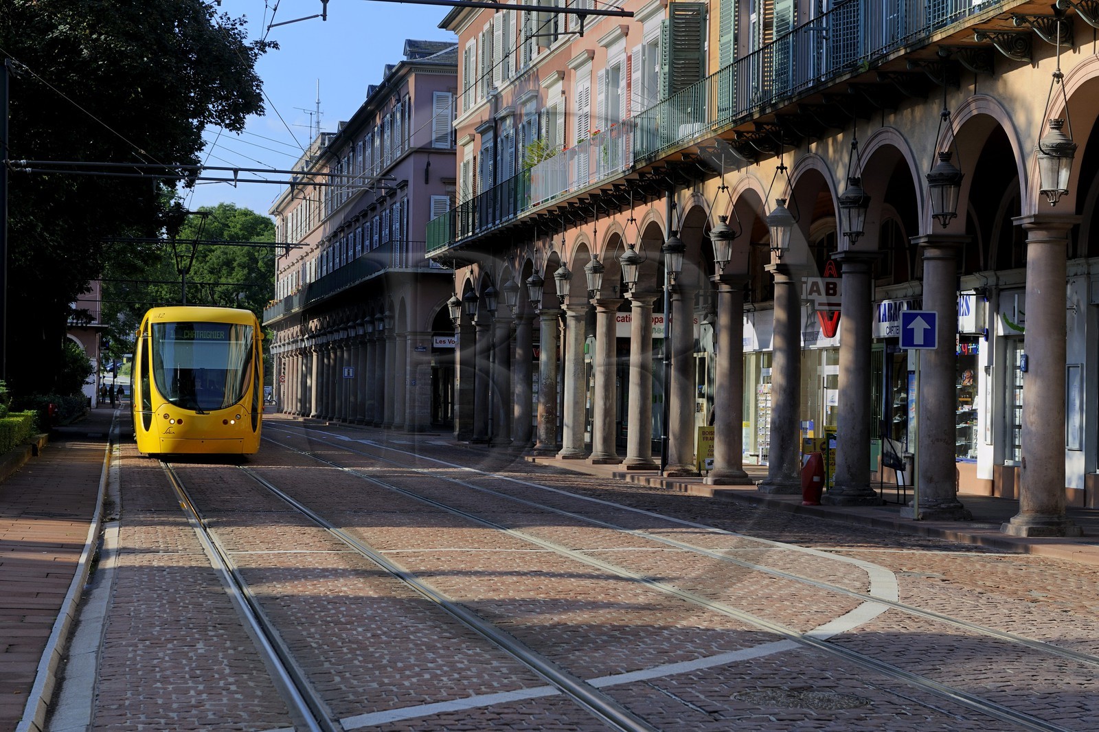France, Haut-Rhin (68), Mulhouse, tramway avenue du Maréchal Foch