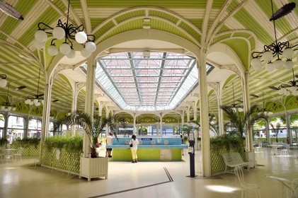 France, Allier (03), Vichy, Hall des Sources appelé aussi la Trinkalle regroupant les quatre sources d'État Grande Grille, Mesdames, Lucas et Chomel, avec une verrière art Déco de 1928