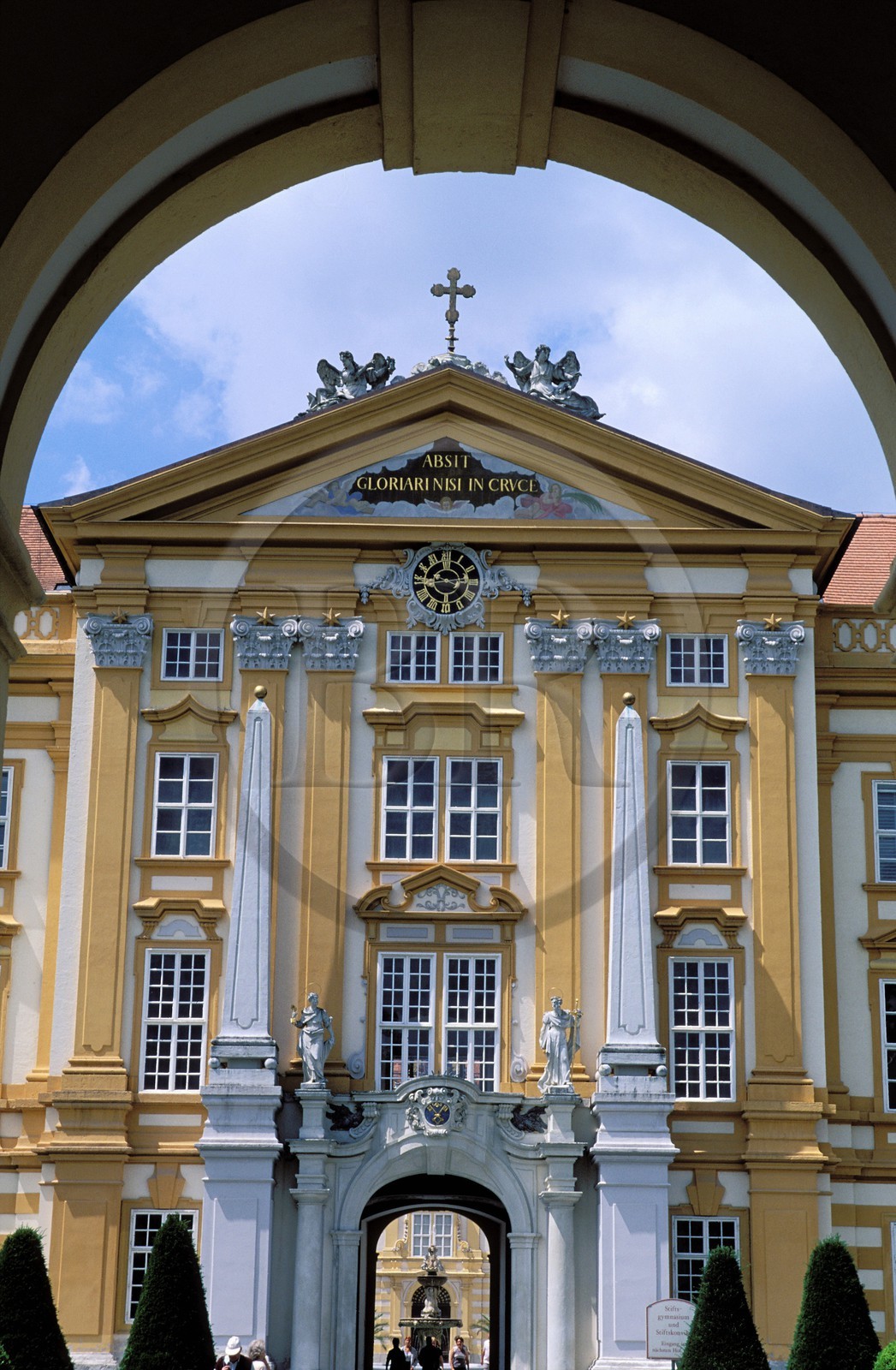 Austria, Lower Austria, Melk Abbey (baroque style), western frontage