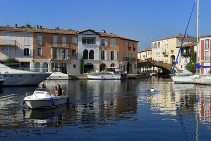 France, Var (83),  golfe de Saint-Tropez, la cité lacustre de Port-Grimaud
