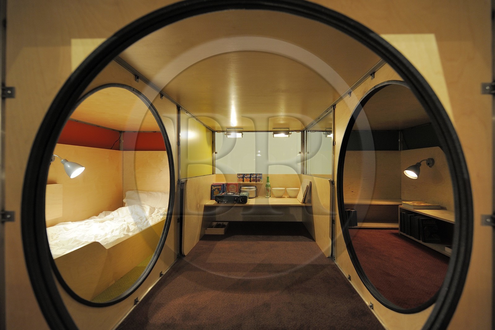 Switzerland, Basel, the Schaulager by the architects Herzog and de Meuron, work of art by the artist Andrea Zittel