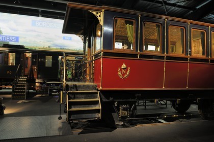 France, Haut-Rhin (68), Mulhouse, le musée Cité du train, wagon impérial de Napoléon III