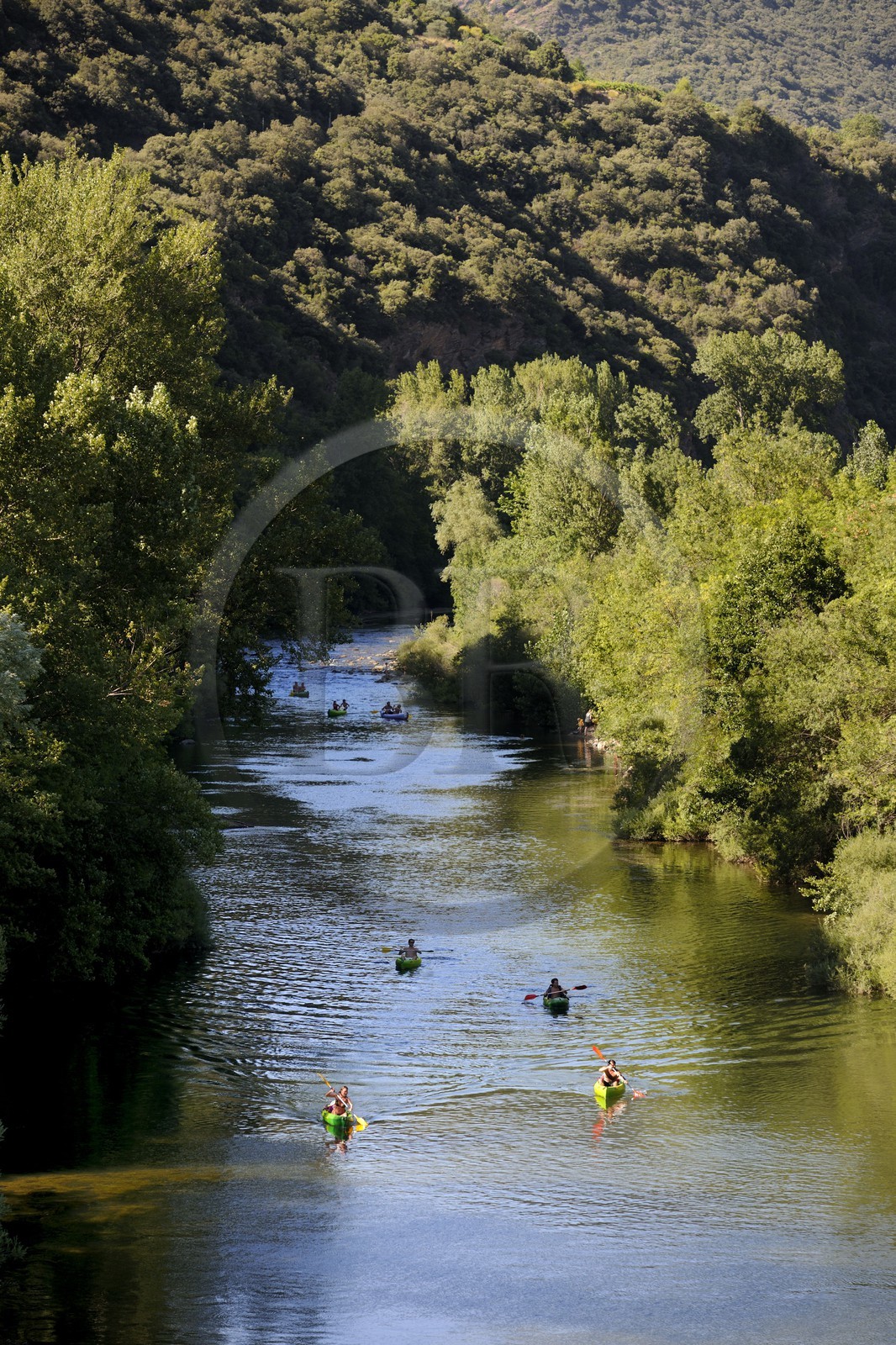 France, Hérault (34), vallée de l' Orb à Ceps, descente en canoë-kayak de la rivière Orb