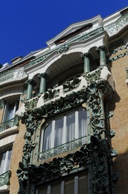 France, Paris (75), immeuble du 14 rue d'Abbeville de style Art Nouveau