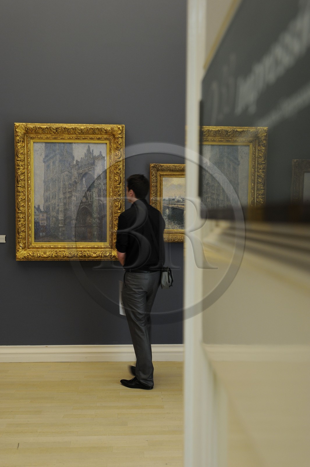 France, Seine-Maritime (76), Rouen, le musée des Beaux-Arts, tableau de La cathédrale de Rouen. Le portail, temps gris 1892 par Claude Monet