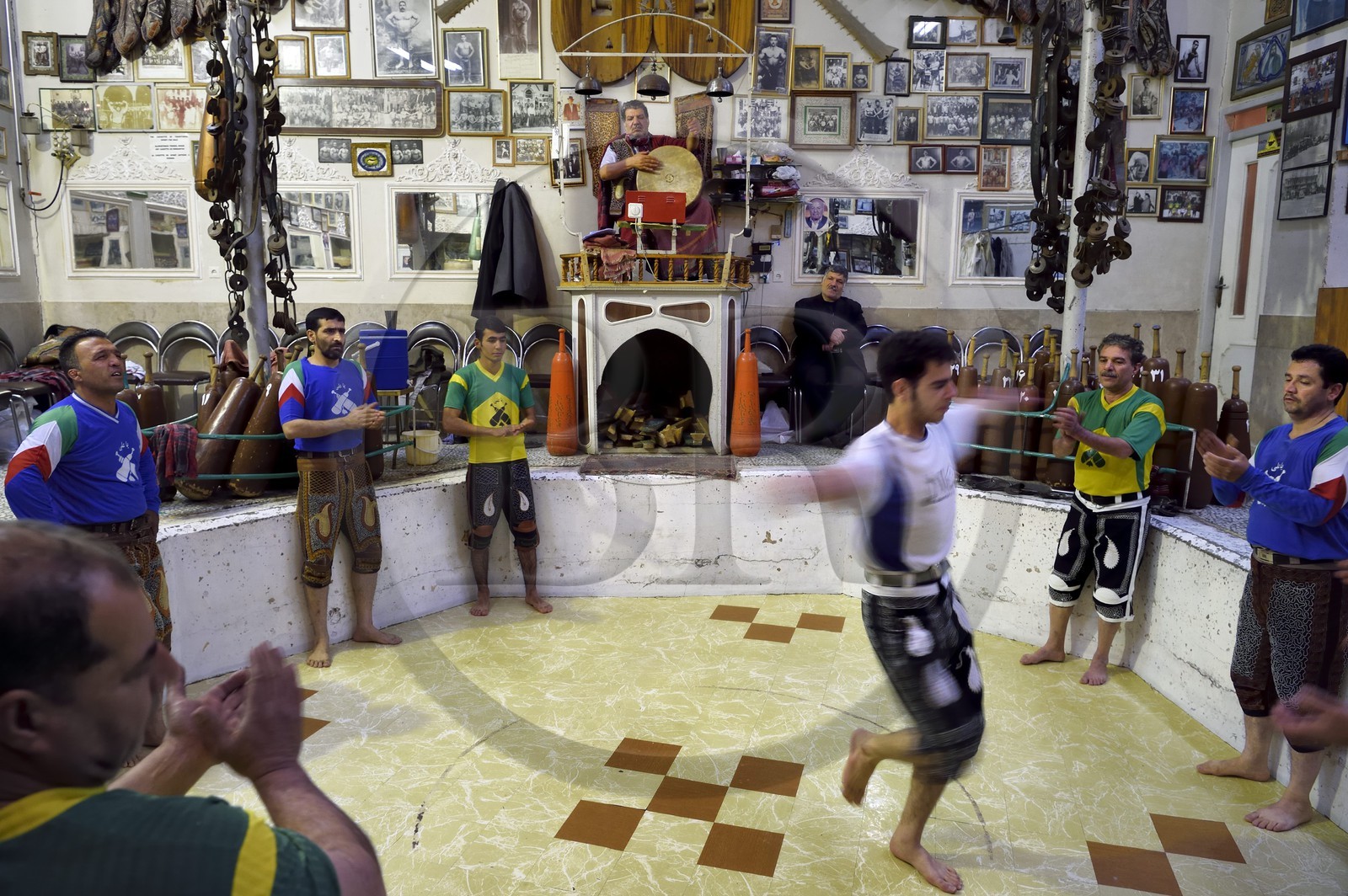 Iran, Isfahan Province, Isfahan, home of force (Zurkhaneh) where traditional Iranian national sport called Varzesh-e Pahlavani (Pahlevani and zoorkhaneh rituals) is practiced