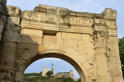 France, Isere, Vienne, portico of the Cybele archaeological garden