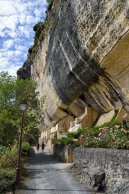 France, Dordogne (24), Périgord Noir, Les Eyzies-de-Tayac, site classé Patrimoine Mondial de l'UNESCO, la grotte du Grand-Roc