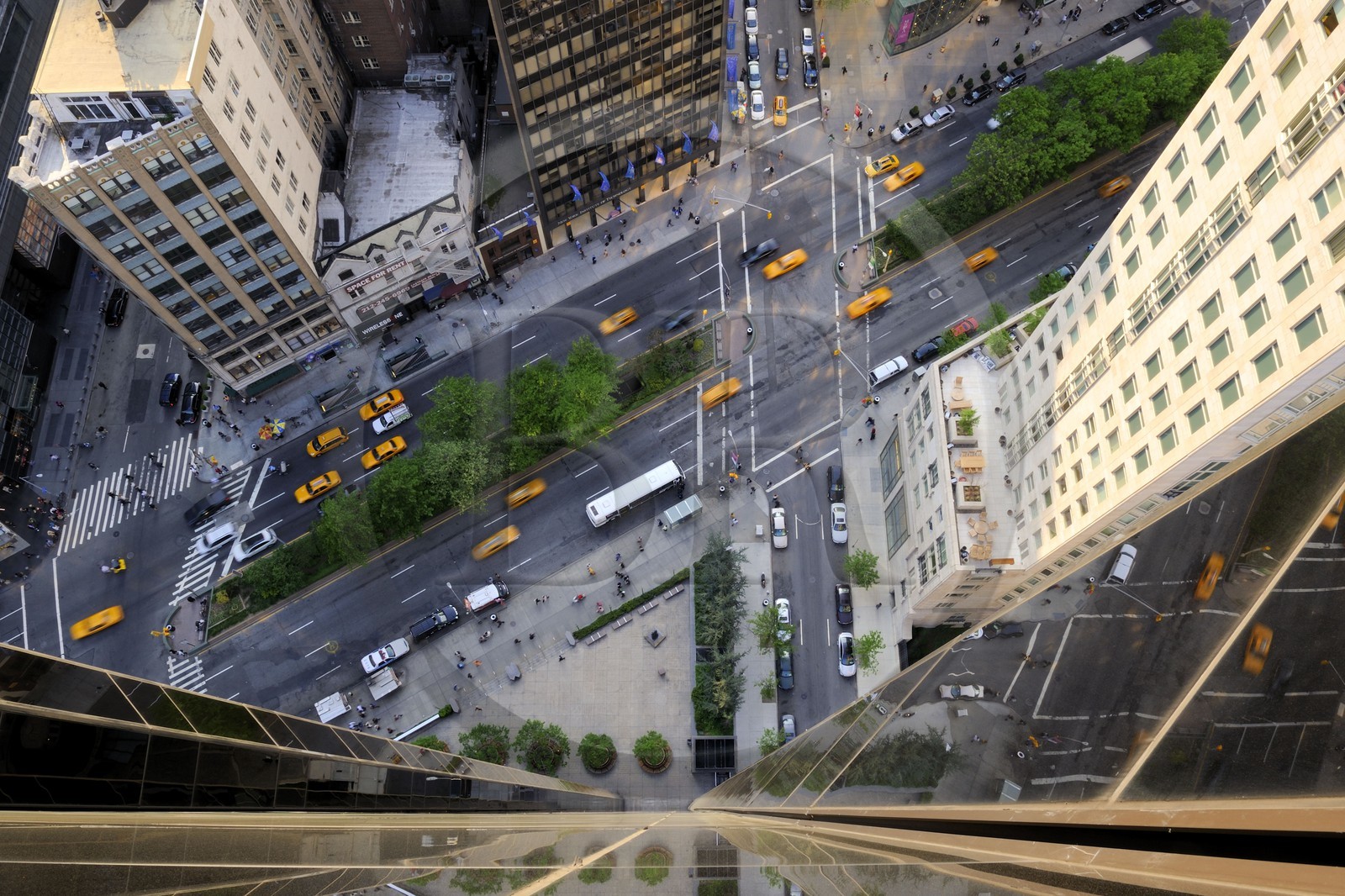 United States, New York City, Manhattan, Broadway from the Trump Tower on Central Park West