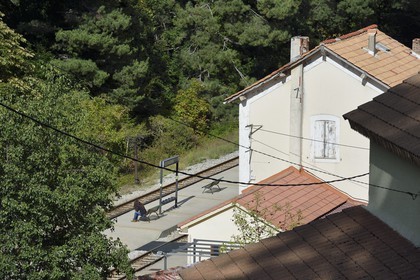 France, Haute Corse, Vivario, Vizzavona forest, Vizzavona train station