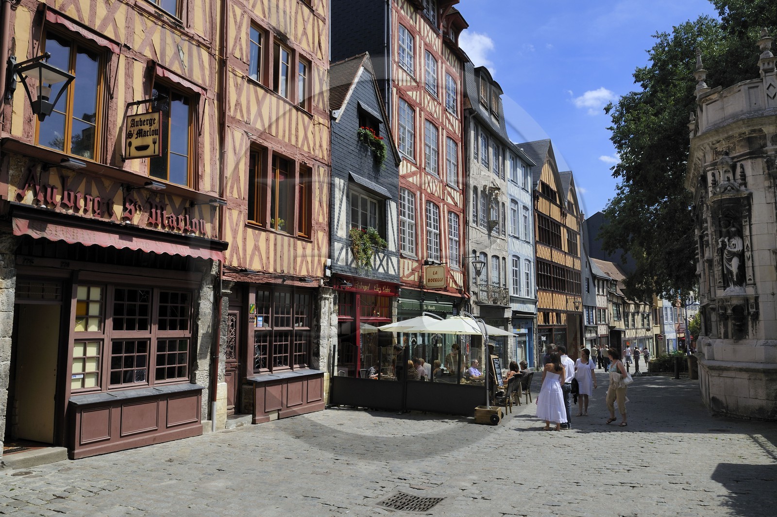 France, Seine Maritime, Rouen, the medieval street Martainville beside the St Maclou church