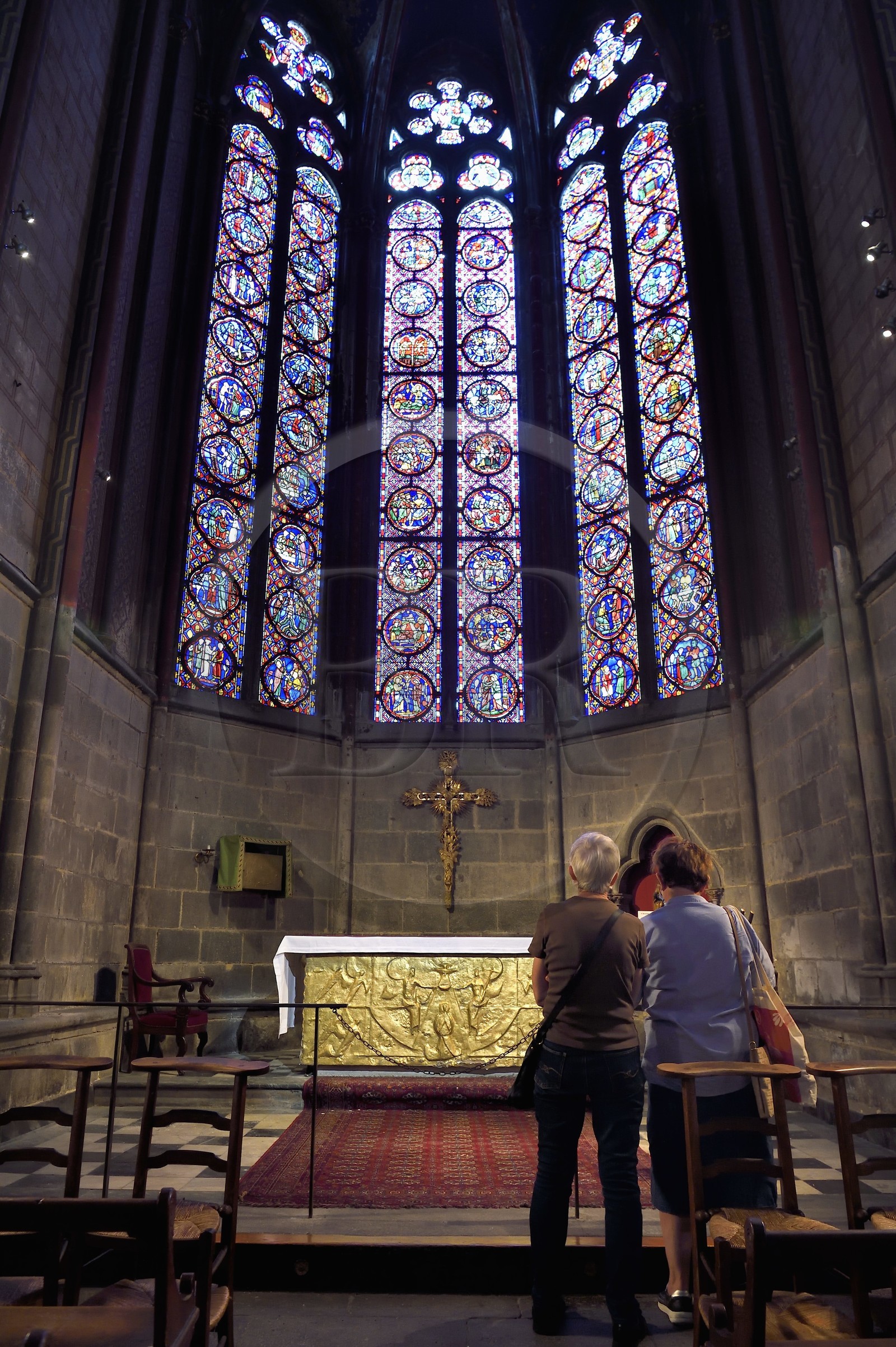 France, Puy de Dome, Clermont Ferrand, 13th century Notre-Dame de l'Assomption cathedral, Chapel of the Blessed Sacrament (axial chapel)