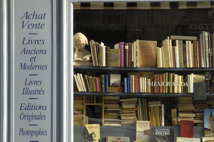France, Calvados, Caen, Memoranda bookstore in the rue Froide (Cold Street)