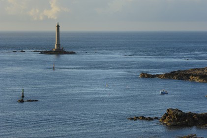 France, Manche, Cotentin, Cap de la Hague, small port of Goury, the lighthouse