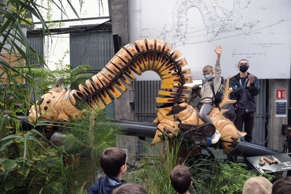 France, Loire-Atlantique, Nantes, gallery of the Machines de l'Ile in the hangars of former shipyards, an artistic project created by François Delaroziere and Pierre Orefice, the inchworm