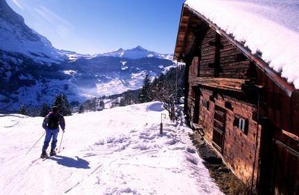 Suisse, région de Bern (Oberland Bernois), Grindelwald, ferme d'alpage