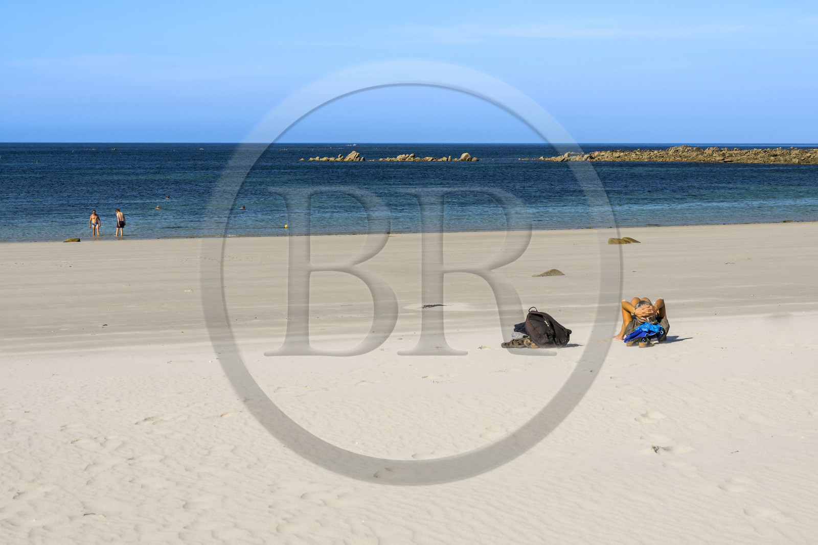 France, Finistère, Ponant Islands, Ile de Batz (Batz Island), Greve Blanche beach