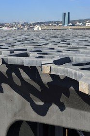 France, Bouches-du-Rhône (13), Marseille, MuCEM (Musée des civilisations de l'Europe et de la Méditerranée) par les architectes Rudy Ricciotti et R. Carta