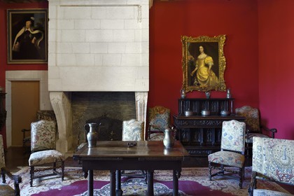 France, Dordogne, Perigord Vert, Bourdeilles, Bourdeilles Castle, the castle  called Pavillon Renaissance