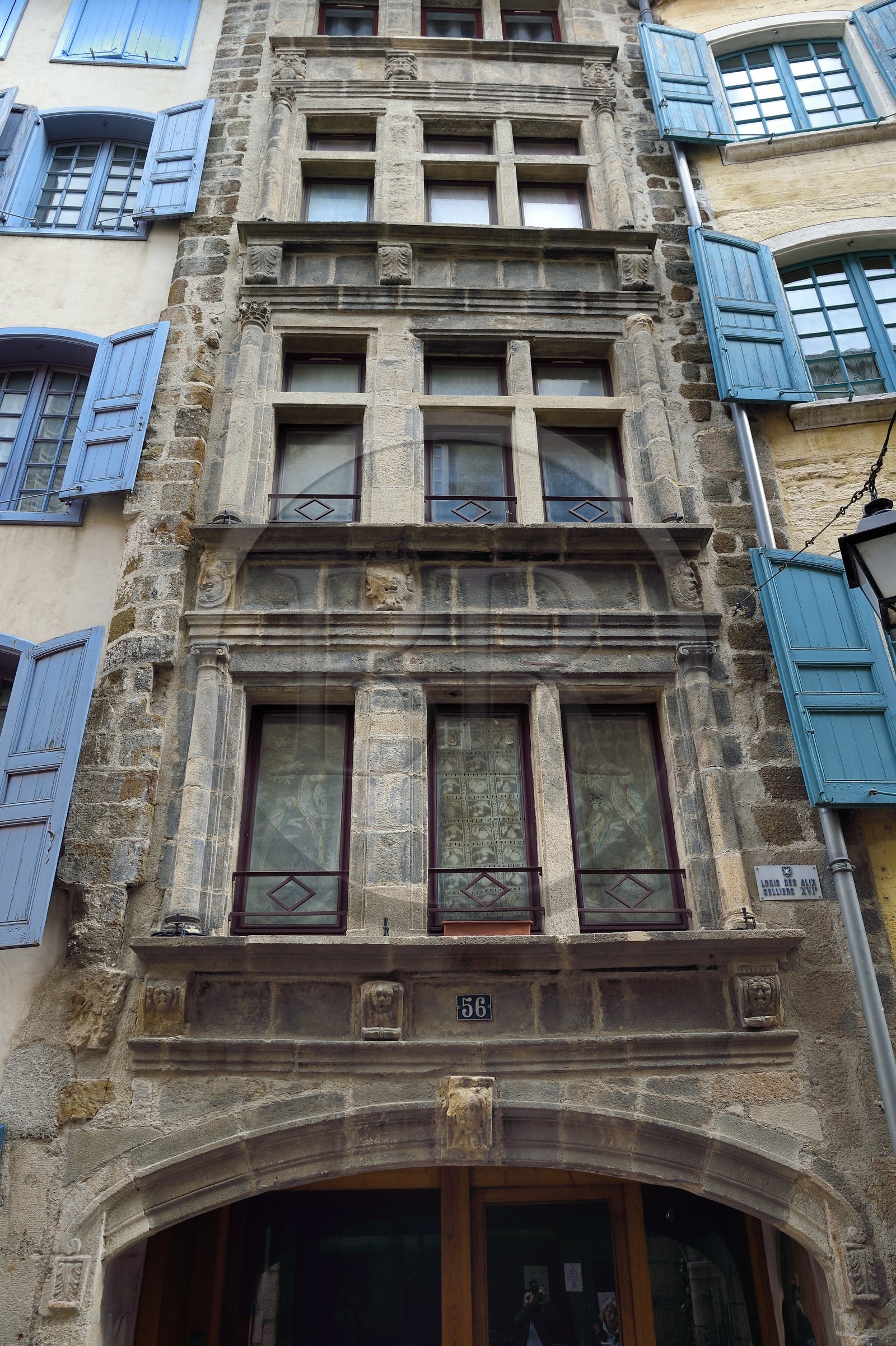 France, Haute-Loire (43), Le Puy-en-Velay, étape classée Patrimoine Mondial de l'UNESCO dans le cadre des chemins de Compostelle, Logis des Alix, selliers du 15e siècle