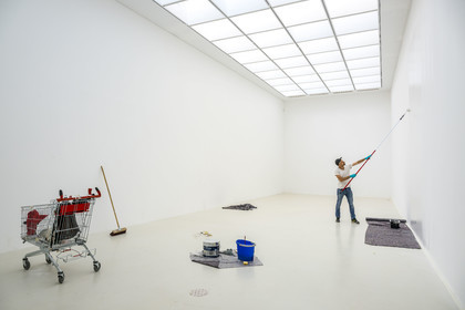 France, Vaucluse (84), Avignon, Collection Lambert, Musée d'Art Contemporain, préparation d'une exposition