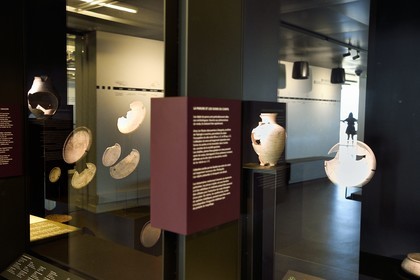 France, Puy de Dome, Gergovie Plateau, historic site of the battle between the Averni and the Romans of Caesar in 52 BC, Archeologic Museum