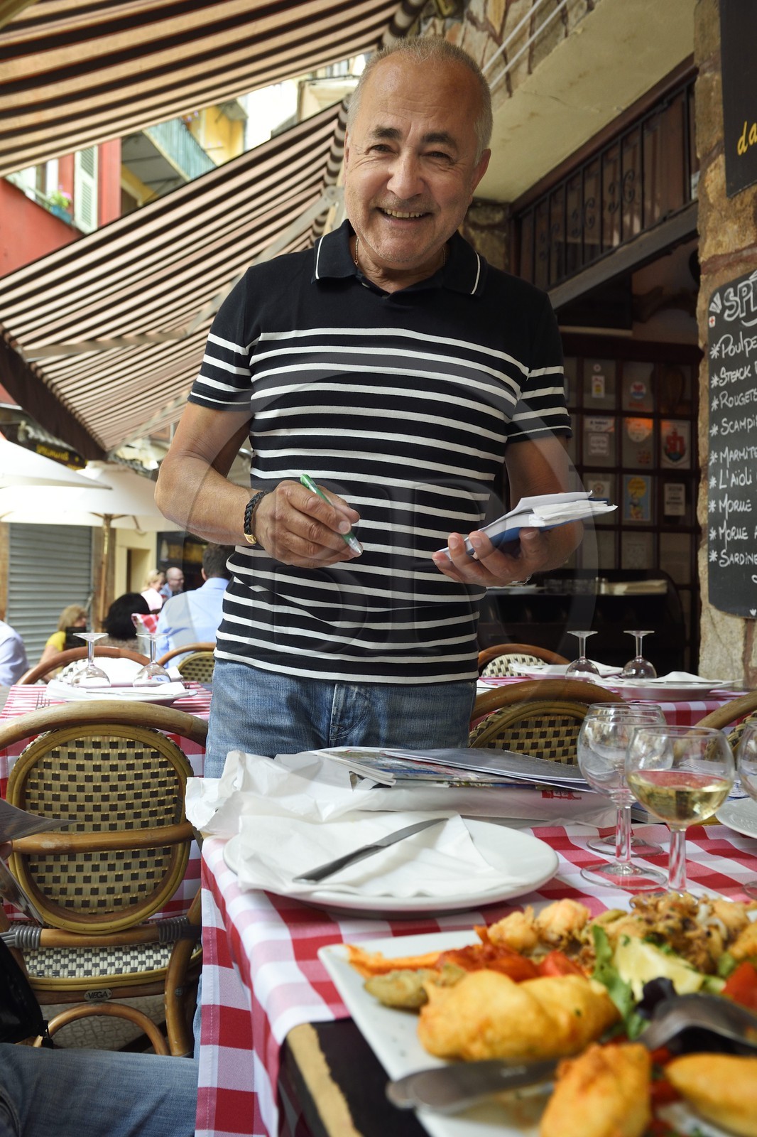 France, Alpes-Maritimes (06), Nice, quartier du Vieux Nice, restaurant l'Escalinada rue François Zanin, Henri Cagnoli