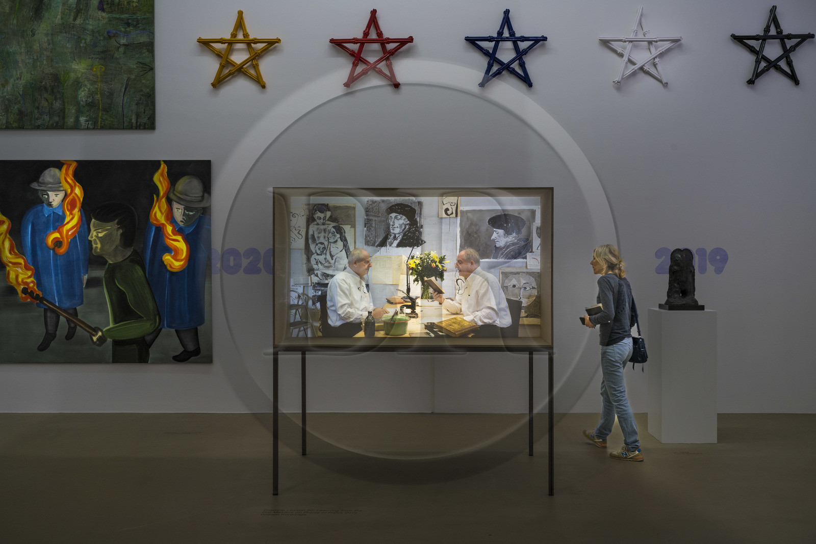 Suisse, Bâle, le Kunstmuseum Basel Gegenwart (musée d'Art contemporain), exposition Heute Nacht getraumt (rêvé cette nuit) proposée par l'artiste Ruth Buchanan