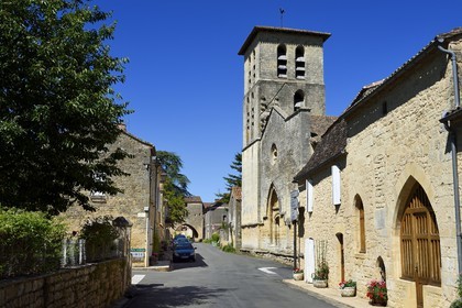 France, Dordogne (24), Périgord Pourpre, la Bastide de Molières, église Notre-Dame-de-la-Nativité