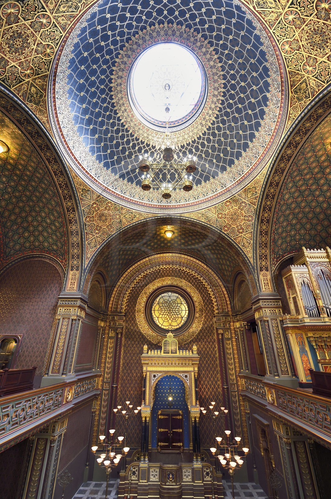 République Tchèque, Prague, centre historique classé Patrimoine Mondial de l'UNESCO, quartier juif de Josefov, la synagogue espagnole