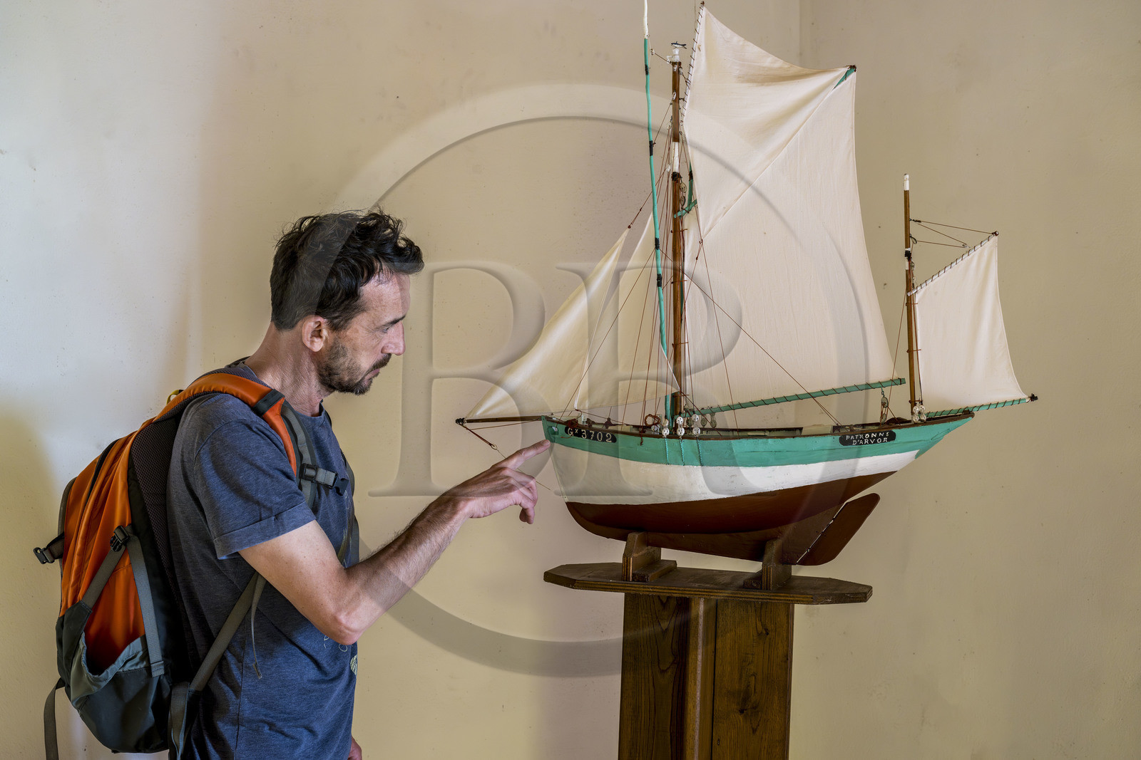 France, Morbihan, Groix Island, ex-voto in the Saint-Léonard chapel in Quelhuit