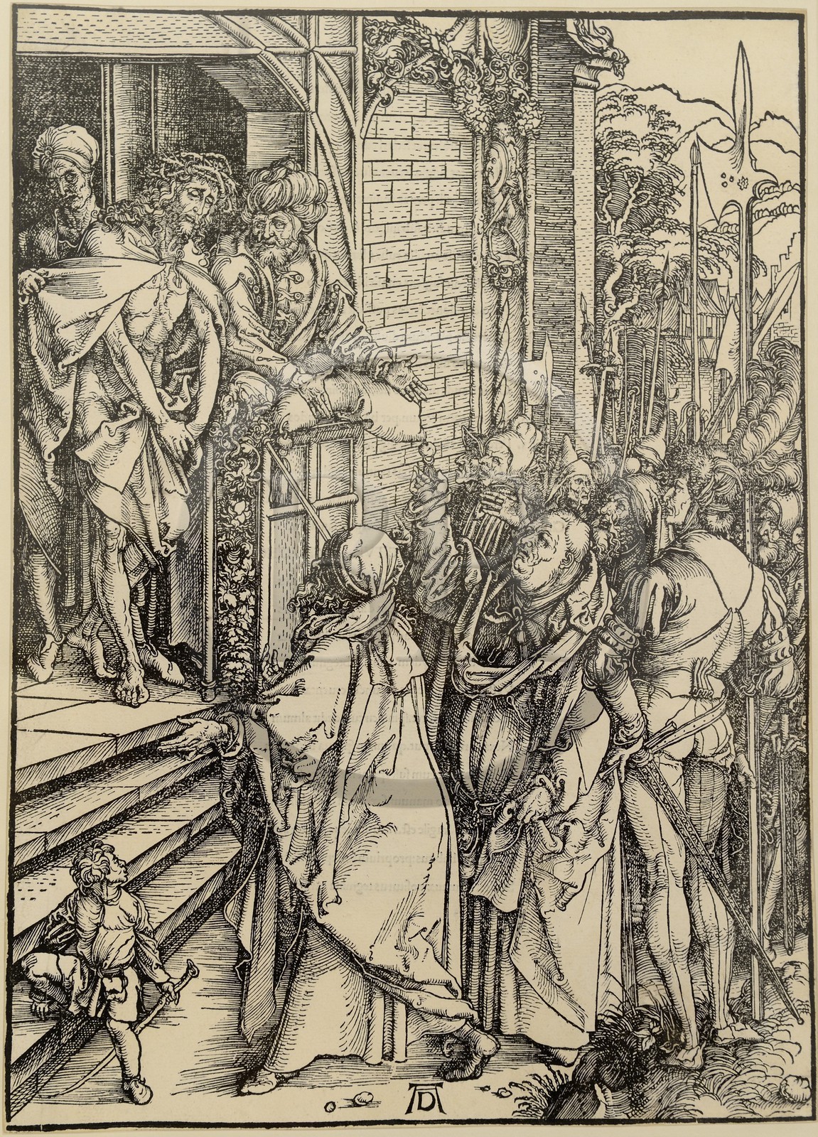 France, Marne (51), Reims, musée Hôtel le Vergeur, gravure originale de Albrecht Durer extrait d'une série sur la Passion du Christ