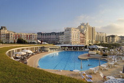 France, Pyrénées-Atlantiques (64), Pays-Basque, Biarritz, la piscine de l'Hotel du Palais