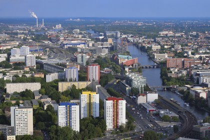 Allemagne, Berlin, Berlin-Mitte, la rivière Spree vers l'Est