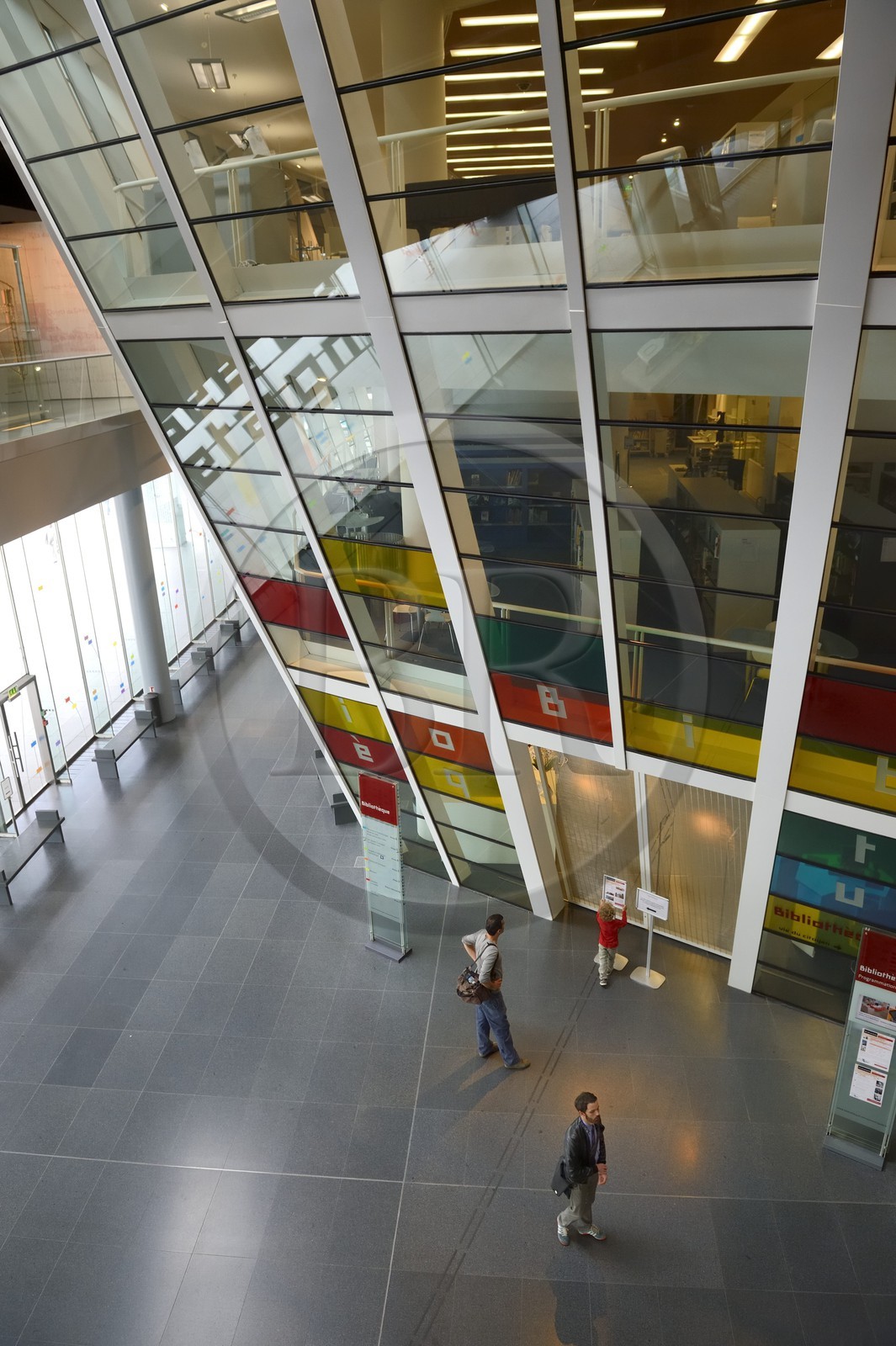 France, Ille-et-Vilaine (35), Rennes, Les Champs Libres de l'architecte Christian de Portzamparc, installation culturelle regroupant une bibliothèque, le musée de Bretagne et un espace des sciences