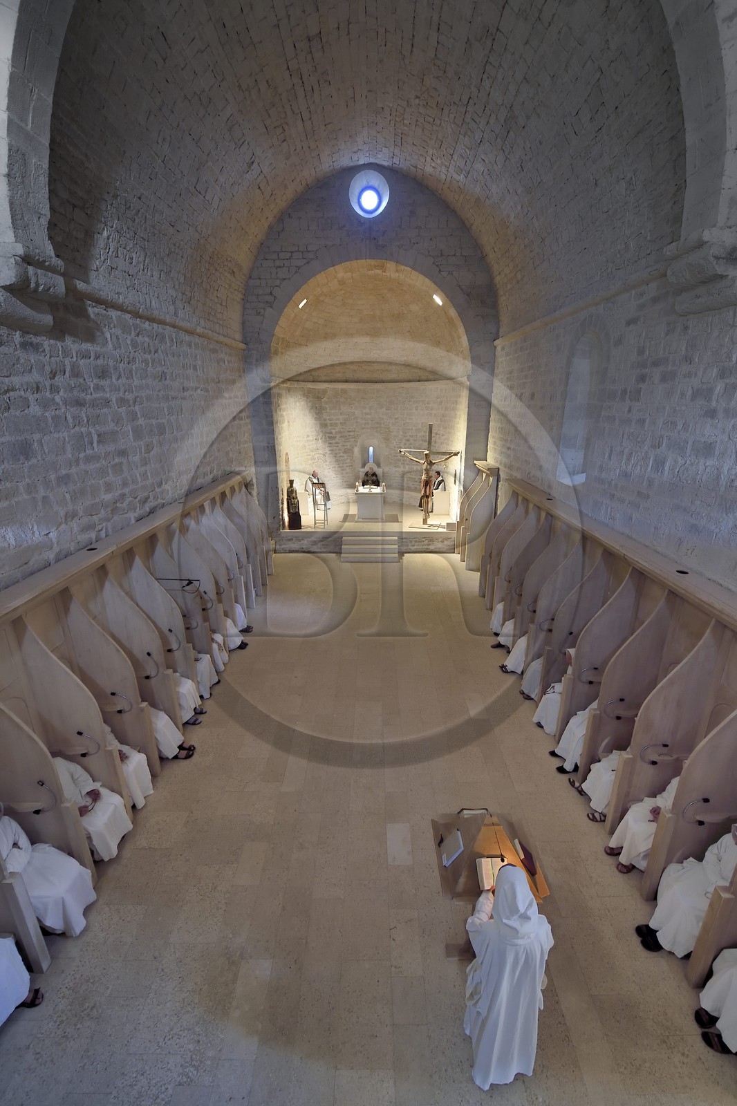 France, Var (83), Massif des Maures, Collobrières, chartreuse de la Verne, office des moniales de Bethléem