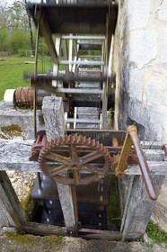 France, Charente (16), Pranzac, roue du moulin du Millaguet