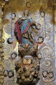 Brésil, Etat du Minas Gerais, ville de Ouro Preto, centre historique classé Patrimoine Mondial de l 'UNESCO, igreja Nossa Senohora da Conceiçao, église Notre-Dame de la Conception, statue de Notre-Dame de l'Assomption (Route de l'or, Estrada Real)