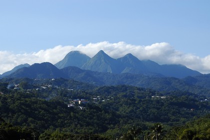 France, Martinique, le volcan du mont Pel