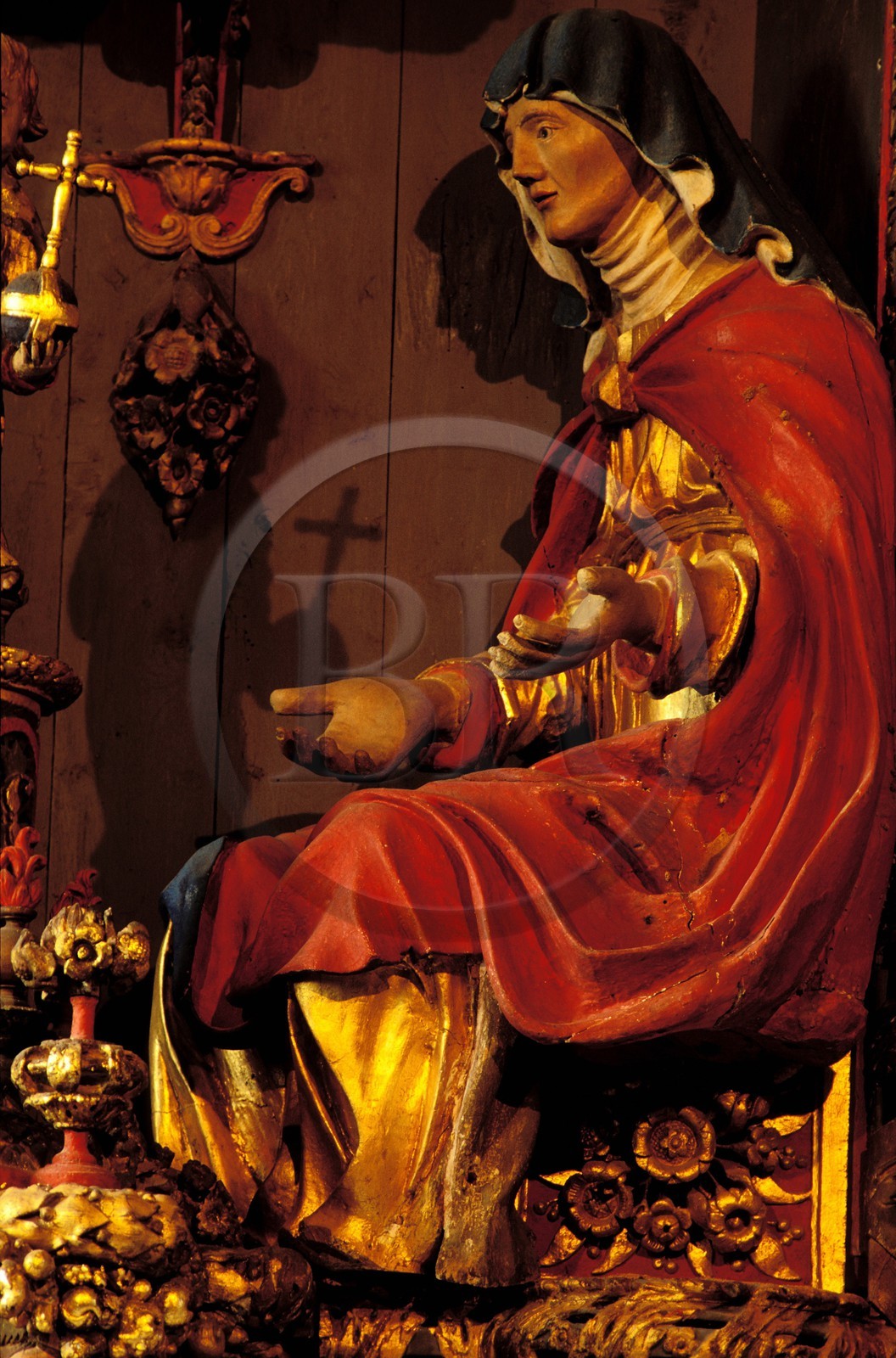 France, Finistère (29), retable du 17ème siècle église de Commana