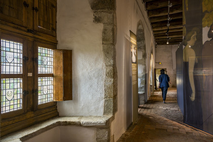 France, Côtes d'Armor (22), Ploezal, chateau de la Roche-Jagu construit au XVème siècle