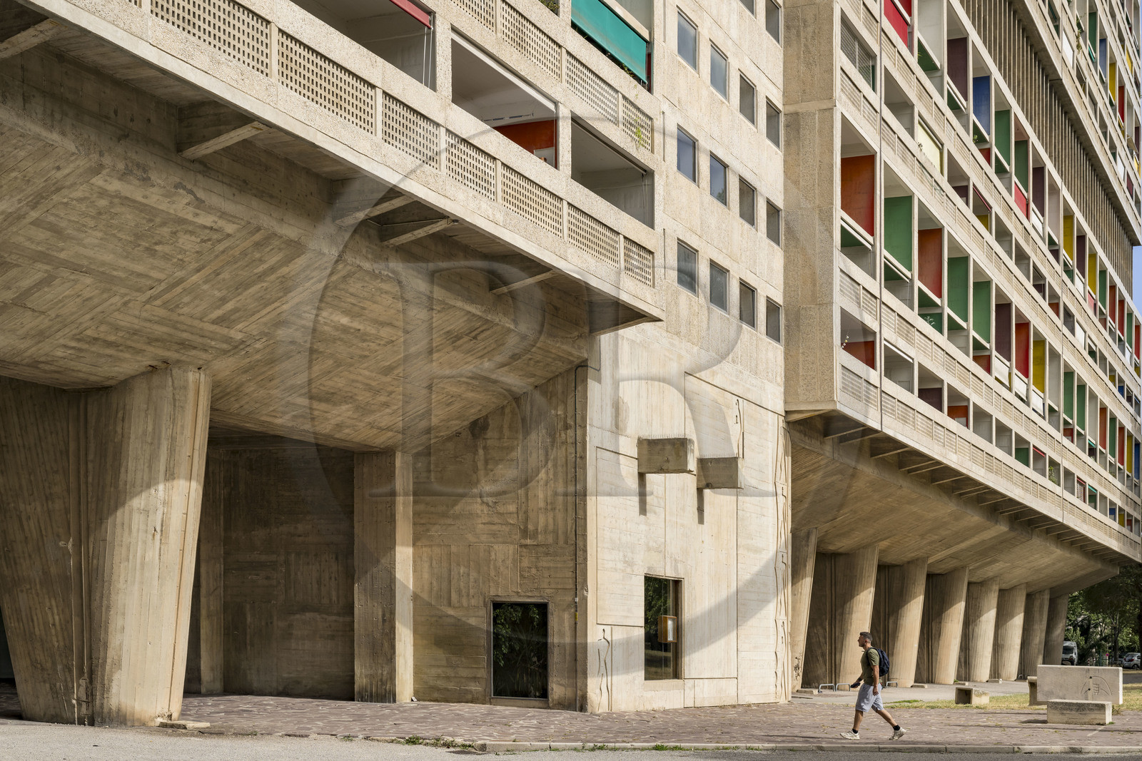 France, Bouches du Rhone, Marseille, architectural work of Le Corbusier, listed as World heritage by UNESCO, the Cité Radieuse by the architect Le Corbusier bordering the boulevard Michelet
