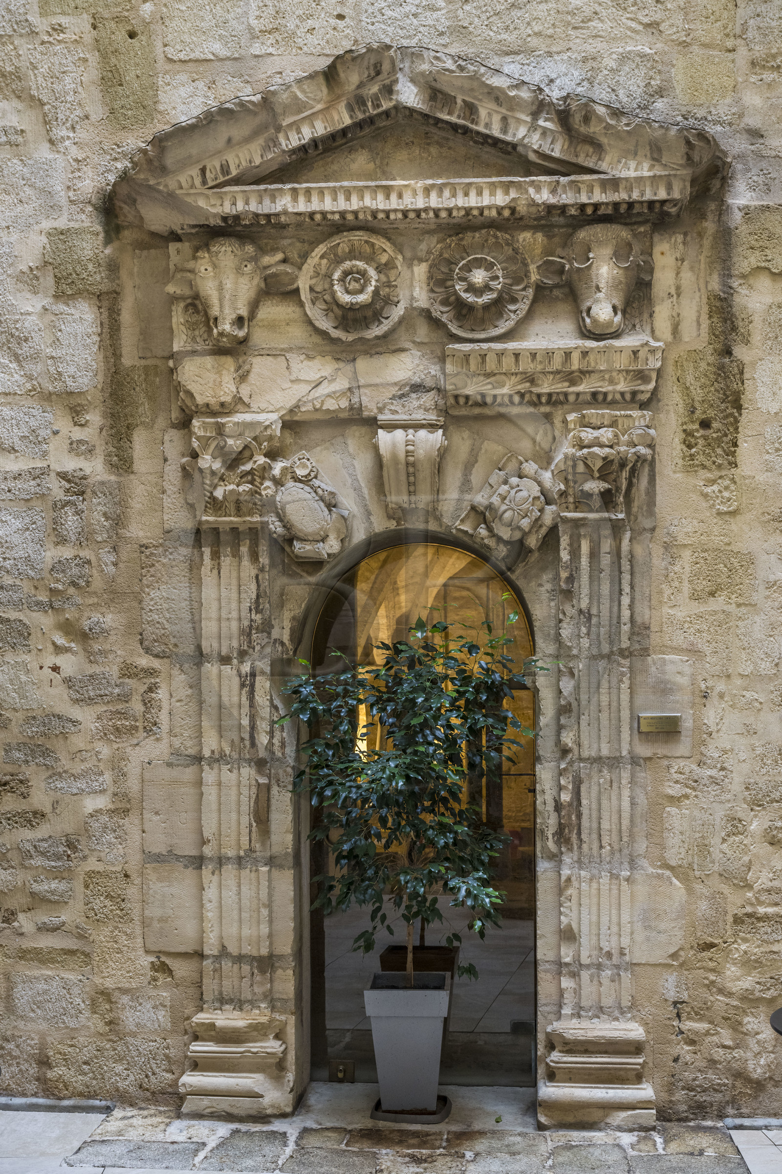 France, Herault, Montpellier, historic center called the Ecusson, Hotel de Varenne, private mansion dating from medieval times and home to the Museum of Old Montpellier