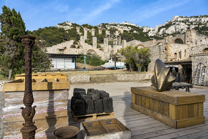 France, Bouches-du-Rhône (13), Marseille, quartier des Goudes, La Friche de l'Escalette dans les ruines d’une ancienne usine de traitement de plomb