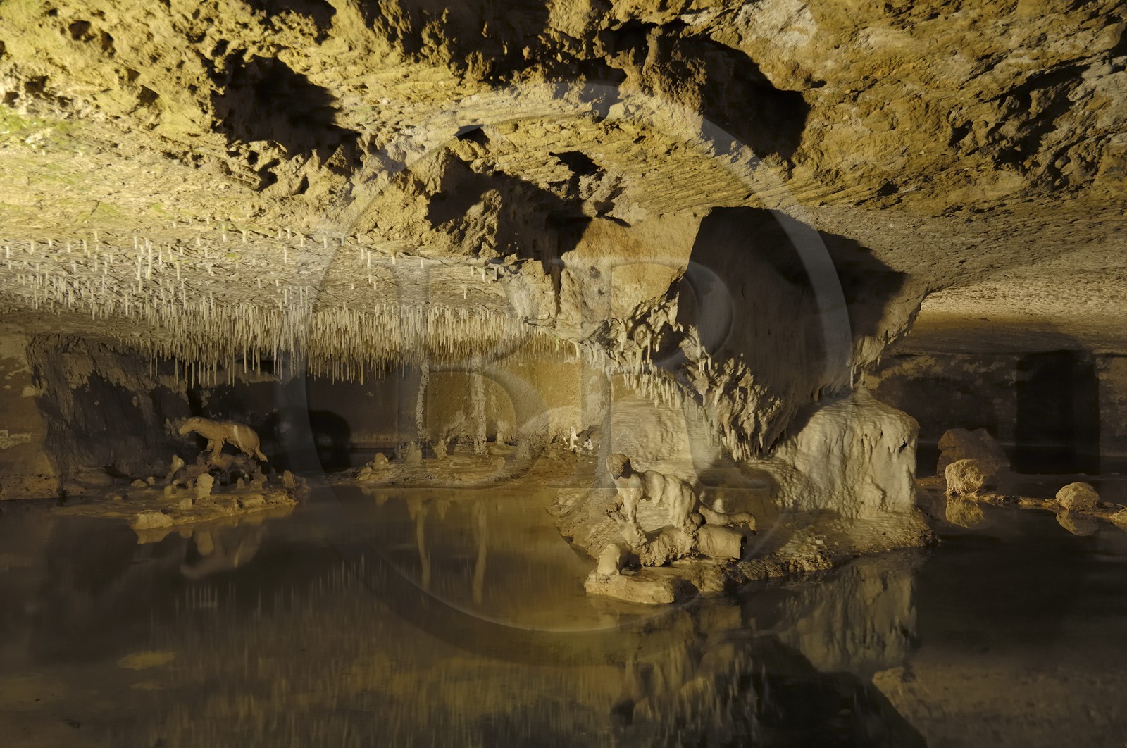 France, Indre et Loire (37), Vallée de la Loire classée Patrimoine Mondial de l' UNESCO, Savonnières, les grottes pétrifiantes