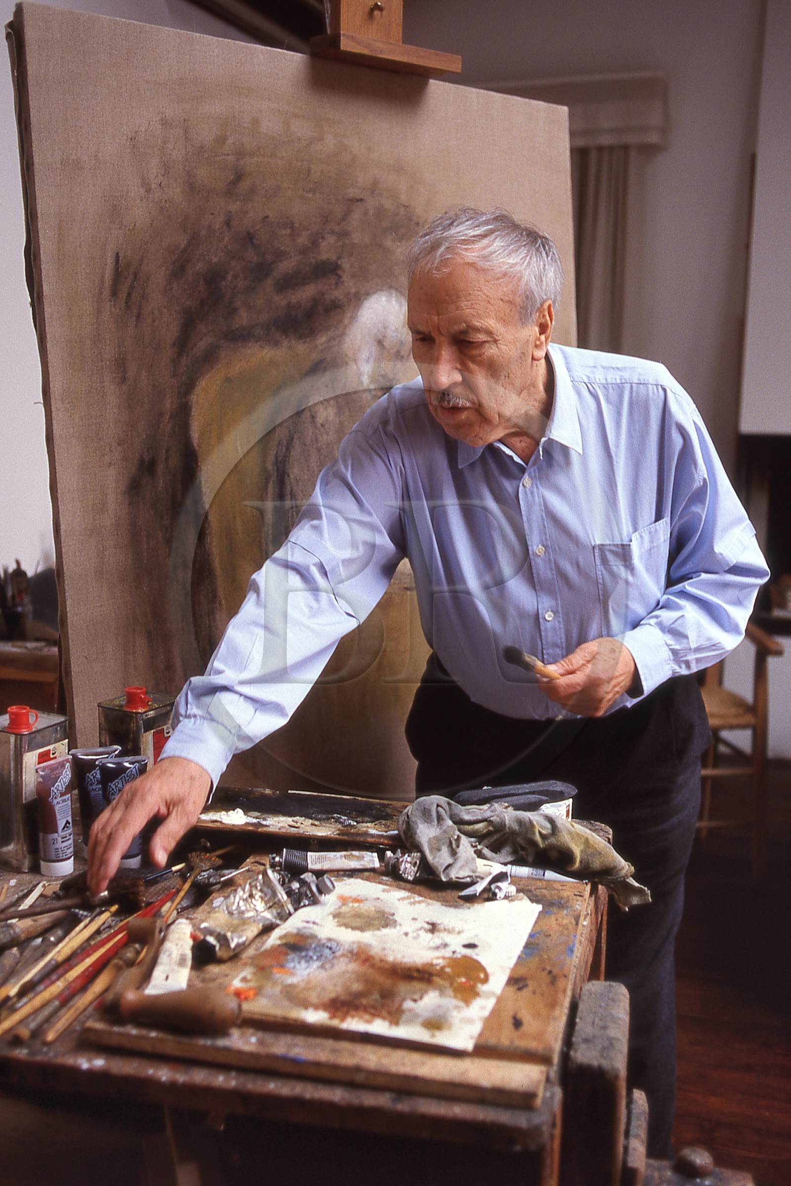 Italie, Vénétie, Venise, le peintre Zoran Music