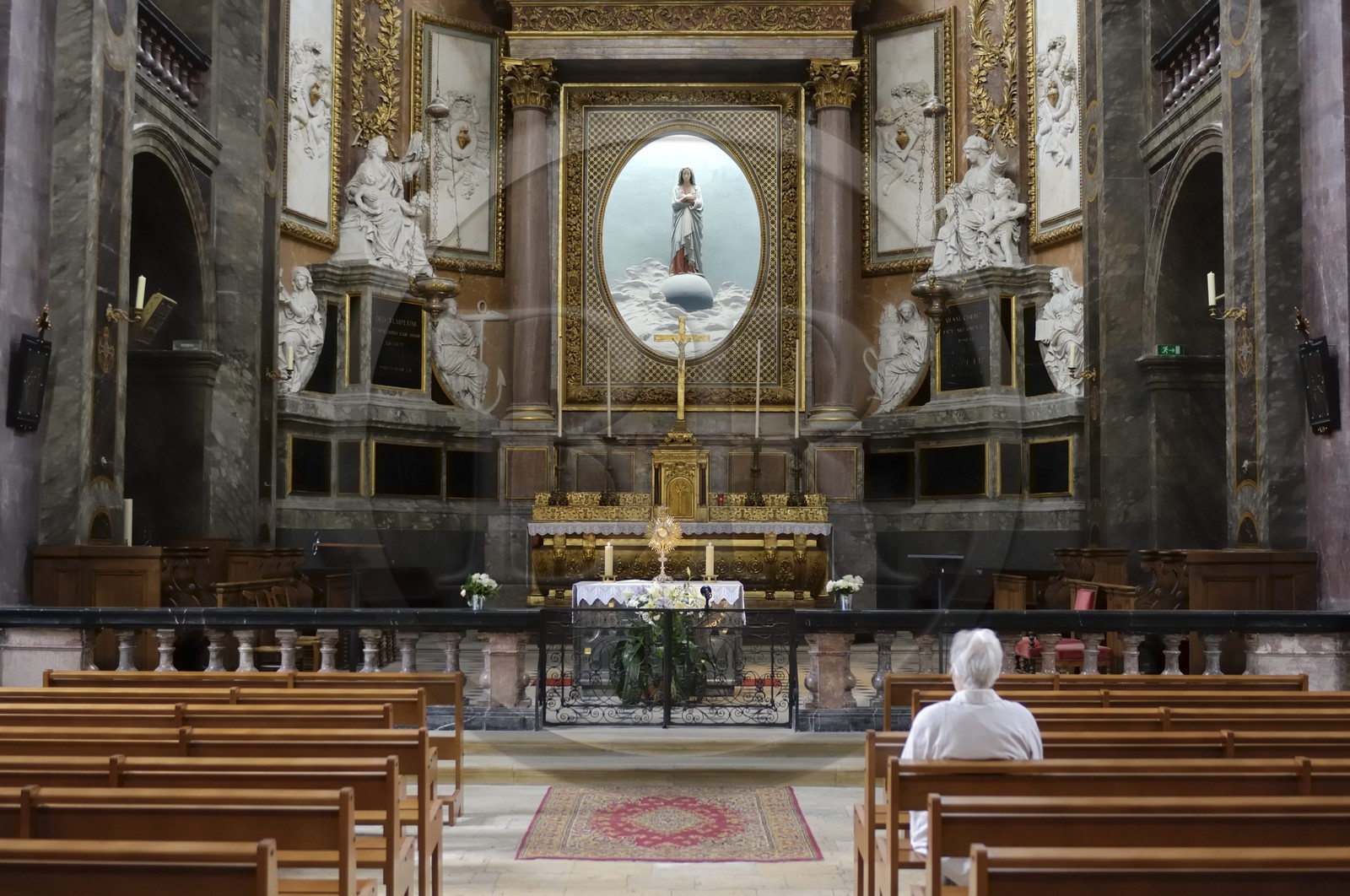 France, Loir et Cher (41), Blois, église Saint-Vincent, ancienne chapelle des Jesuites et ses décors peints