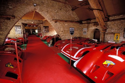 France, Cote d'Or, Savigny Les Beaune, museum in the castle, Abarth race cars