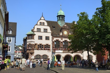 Allemagne, Bade-Wurtemberg, Fribourg en Brisgau, l'hotel de ville sur Rathausplatz