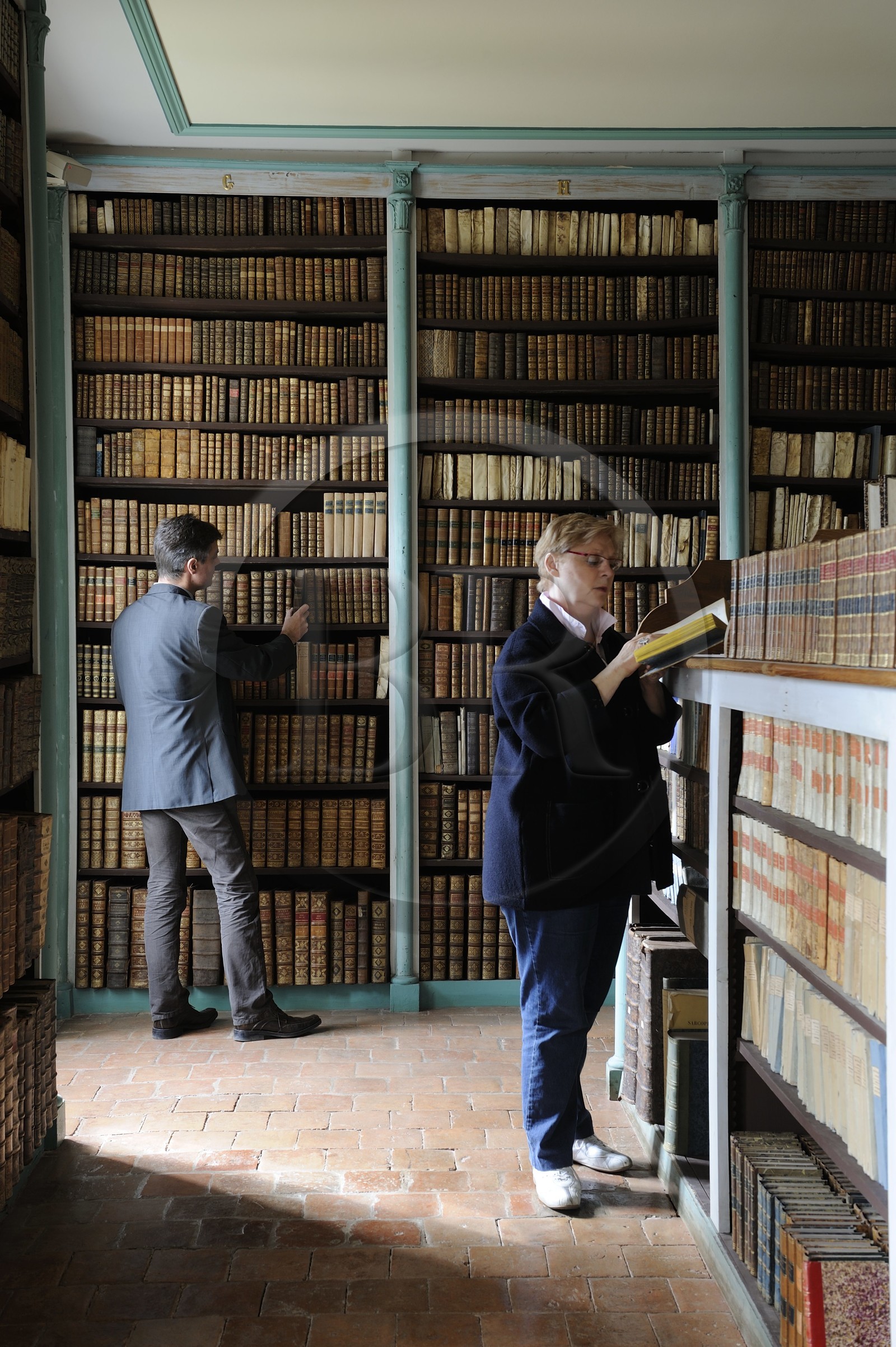 France, Côte d'Or (21), Semur-en-Auxois, la bibliothèque (historique) de la ville